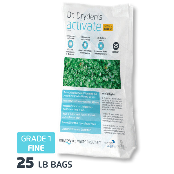 Maytronics A999008 Activate Fine Grade 1 glass filter media, 25 lb bag