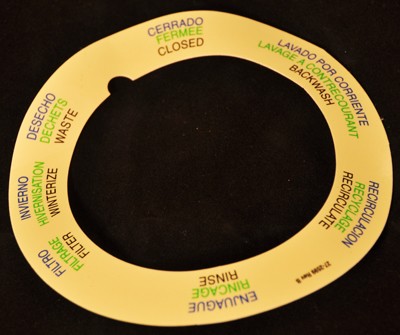 Pentair 272599 replacement decal for top mount multiport valves