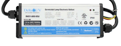 DeltaUV universal ballast for E and ES series ultraviolet sanitizer systems