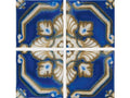 National Pool Tile Iberia Series La-Mancha pool tile in Royal Blue Print