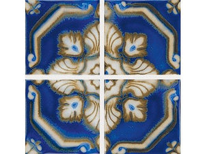 National Pool Tile Iberia Series La-Mancha pool tile in Royal Blue Print