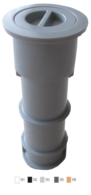 AquaStar US101 7 1/2 inch white umbrella stand with sleeve and center cap