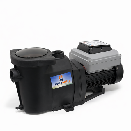 CaliMar CMARVSP3.0 3HP variable speed pool pump with 2 in. threaded ports, black
