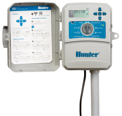 Hunter X2400 4-station outdoor irrigation controller with plastic cabinet