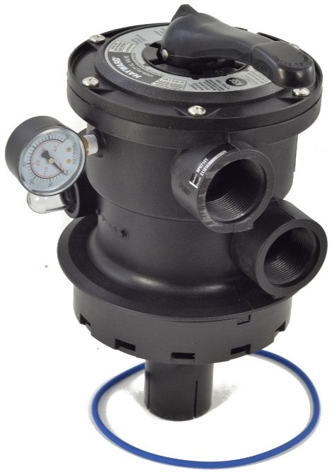 Hayward SP0714T Vari-Flo XL 1.5 in. top mount multiport valve kit, front view