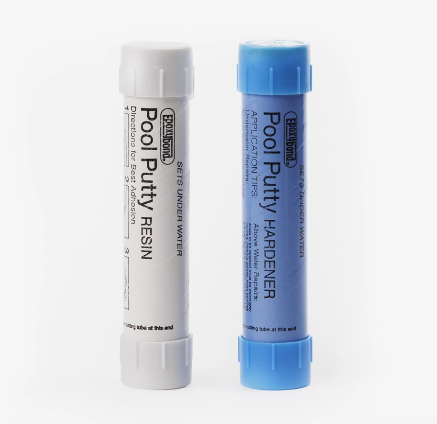 Atlas Minerals 530318 Epoxybond Pool Putty, white two part epoxy cartridge, 14 oz