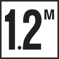 Inlays C622712 depth marker tile, 6x6 non-skid deck tile reading 1.2 with M