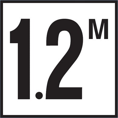 Inlays C622712 depth marker tile, 6x6 non-skid deck tile reading 1.2 with M