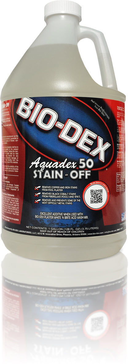 Bio-Dex ADQ04 Aquadex 50 Stain Off stain remover, 1 gallon bottle