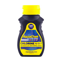 AquaChek Yellow 511242A 4-in-1 free chlorine pool test strips, 50 count bottle