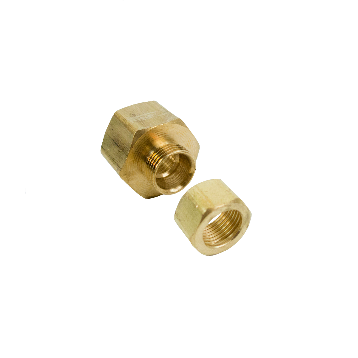 Power Vac 108-D brass compression fitting with orange grommet