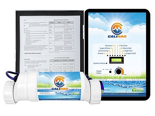 CaliMar CMARSHA60-3Y complete salt chlorinator system for inground pools up to 60,000 gallons