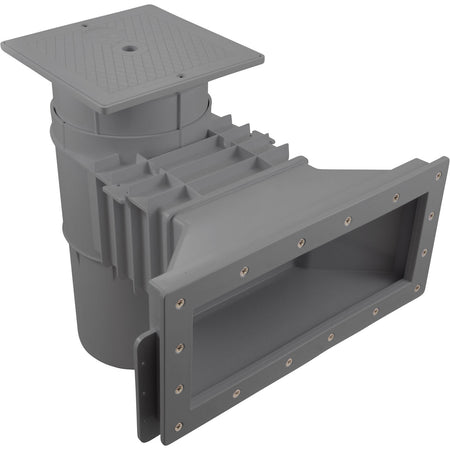 Hayward SP10852OMDGR Auto-Skim wide track outside mount skimmer in dark grey, front view