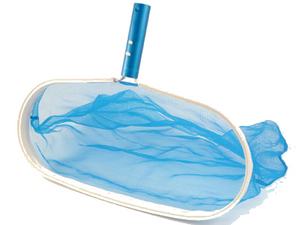 PoolPal classic leaf rake with wide scoop net, hard PVC rim and aluminum handle