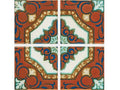 National Pool Tile Santiago Iberia Series pool tile in rust print