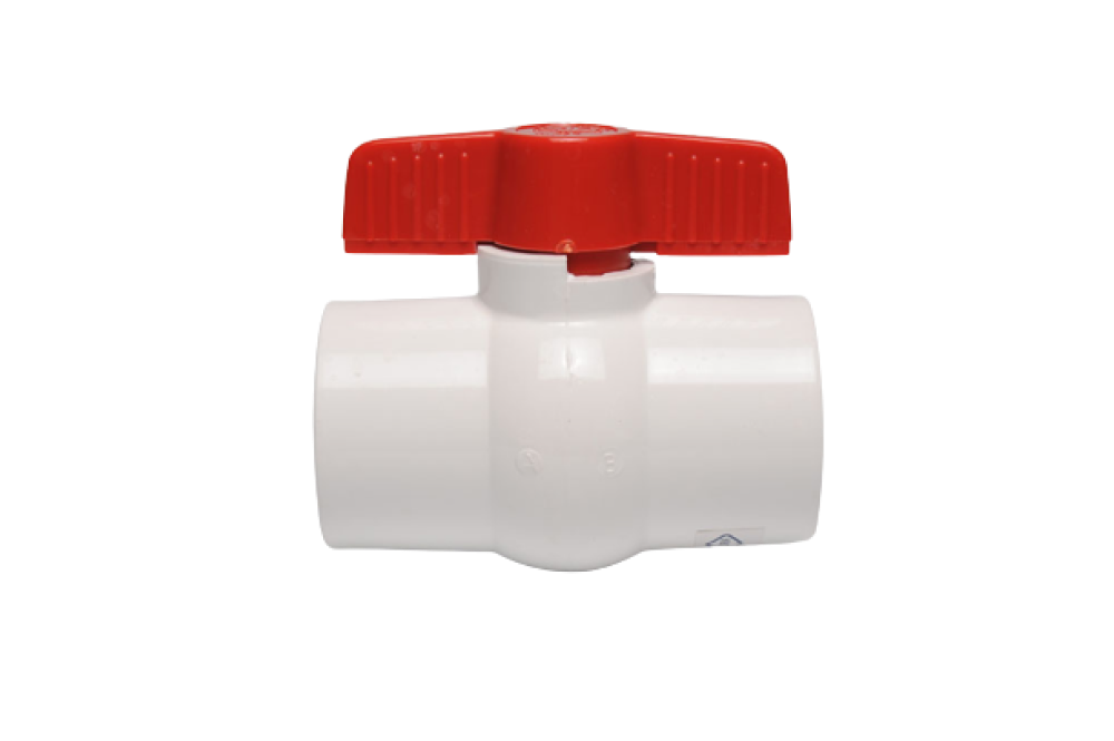 Dura Plastics T1-020W 2 inch white PVC compression ball valve