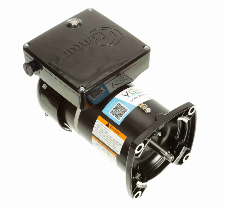 Century VGreen Evo EVQ165 variable speed square flange motor, user interface view