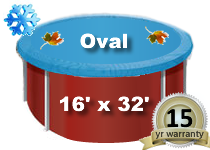 Cypress Emperor 16' x 32' Oval Above Ground Pool Winter Cover | 12122036A