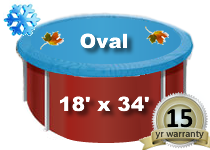 Cypress Emperor 18' x 34' Oval Above Ground Pool Winter Cover | 12122238A