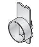 NDS Gray Plastic Micro Channel Drain End Outlet, Connects To 1.25" X 1.5" Pipes