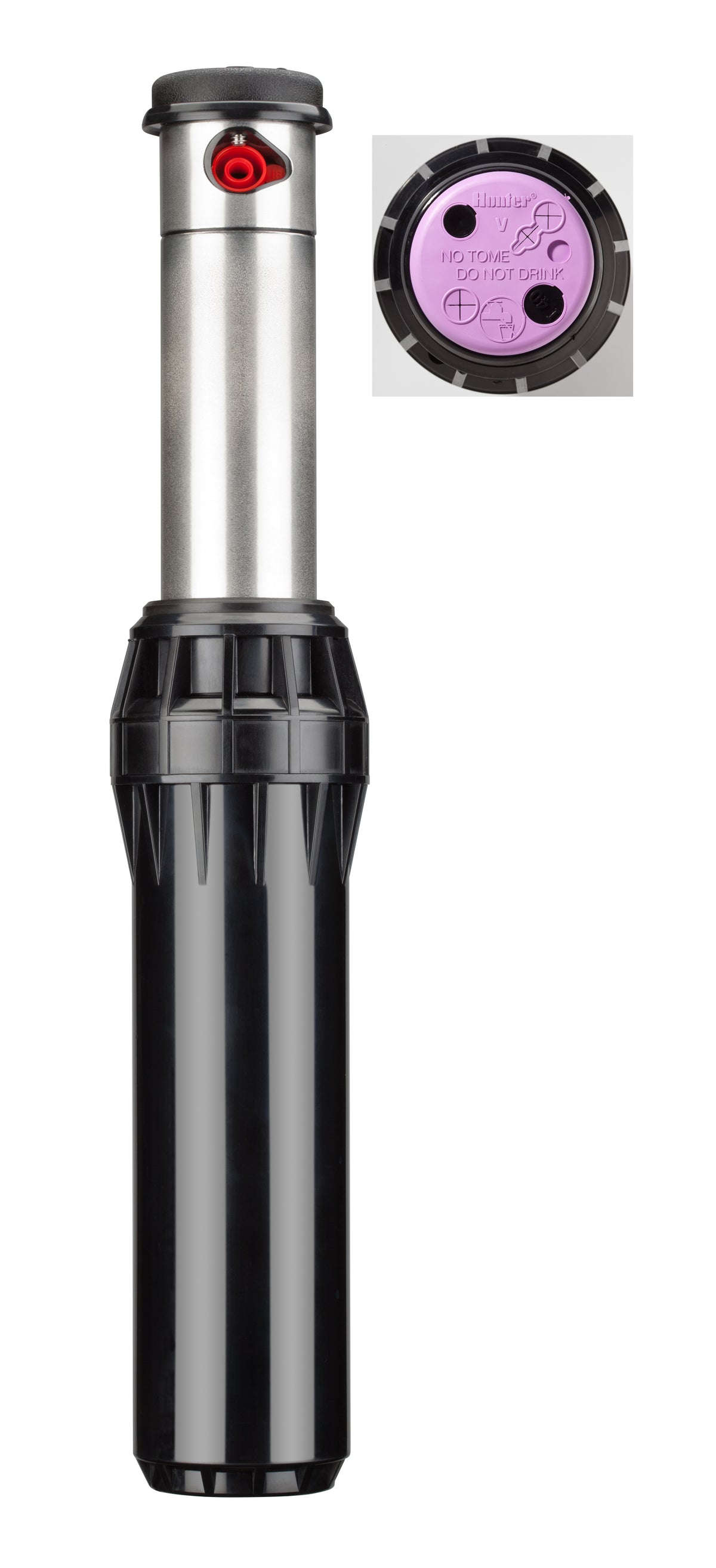 Hunter I-40-06-SS-ON-R; I-40 Rotor, 6", full-circle, with opposing nozzle, 1" inlet, stainless steel riser, check valve, reclaimed ID, six nozzles included