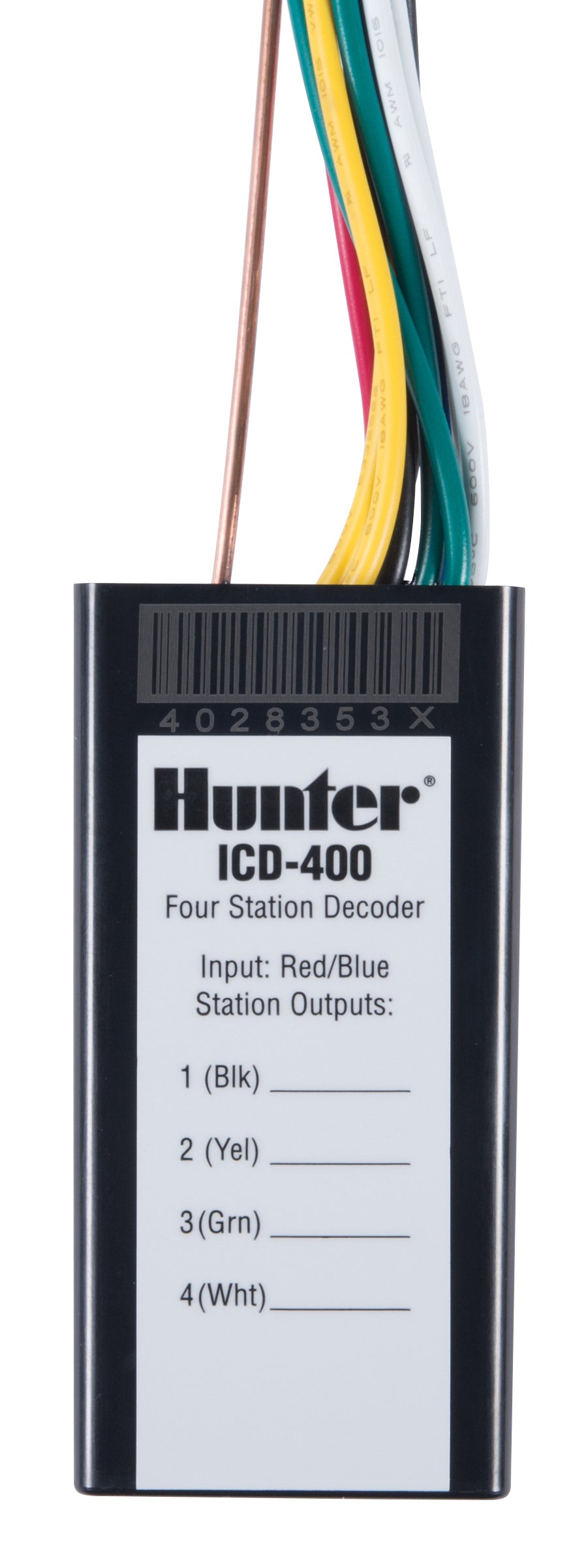 Hunter ICD-400, 4 Station Decoder ACC Controller - 2 Wire