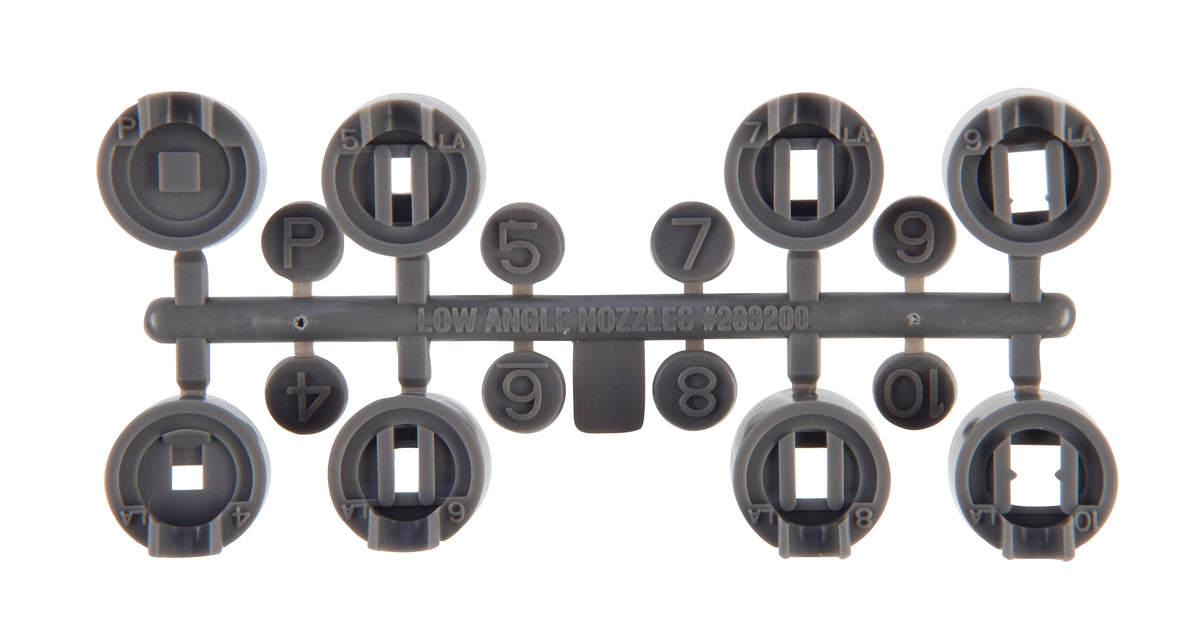 Hunter 233200SP; Gray low-angle PGP nozzle rack for nozzles 4, 5, 6, 7, 8, 9, 10, plug