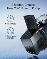 2 modes, choose how you would like to pump: 4 timer mode and 15 speed mode from 30 to 100 percent