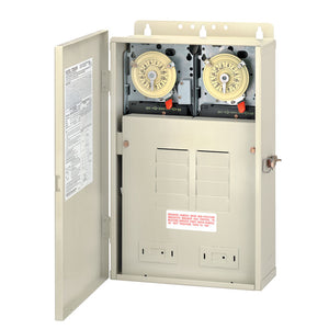 Intermatic 100 AMP PANEL W/1 T104M201 208-277V & 1 T104M 208-277V CLOCKS | T32404R