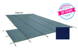 PoolTux King99 16 x 36 ft Mesh Safety Cover with Left Step, Blue, 20 Year Warranty, CSPTBMP16362