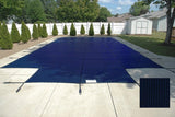 PoolTux King99 16 x 36 ft Mesh Safety Cover with Right Step, Blue, 20 Year Warranty, CSPTBMP16363