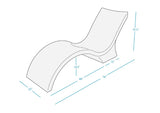Ledge Lounger Cloud Chaise Deep dimensions diagram