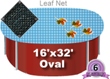 PoolTux LN1935A 16'x32' oval leaf guard net, product view