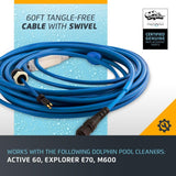 Maytronics 9995899-DIY Dolphin cable, swivel end detail