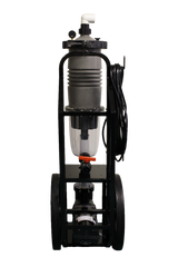 Waterco Ultra-Vac portable vacuum cart, side view