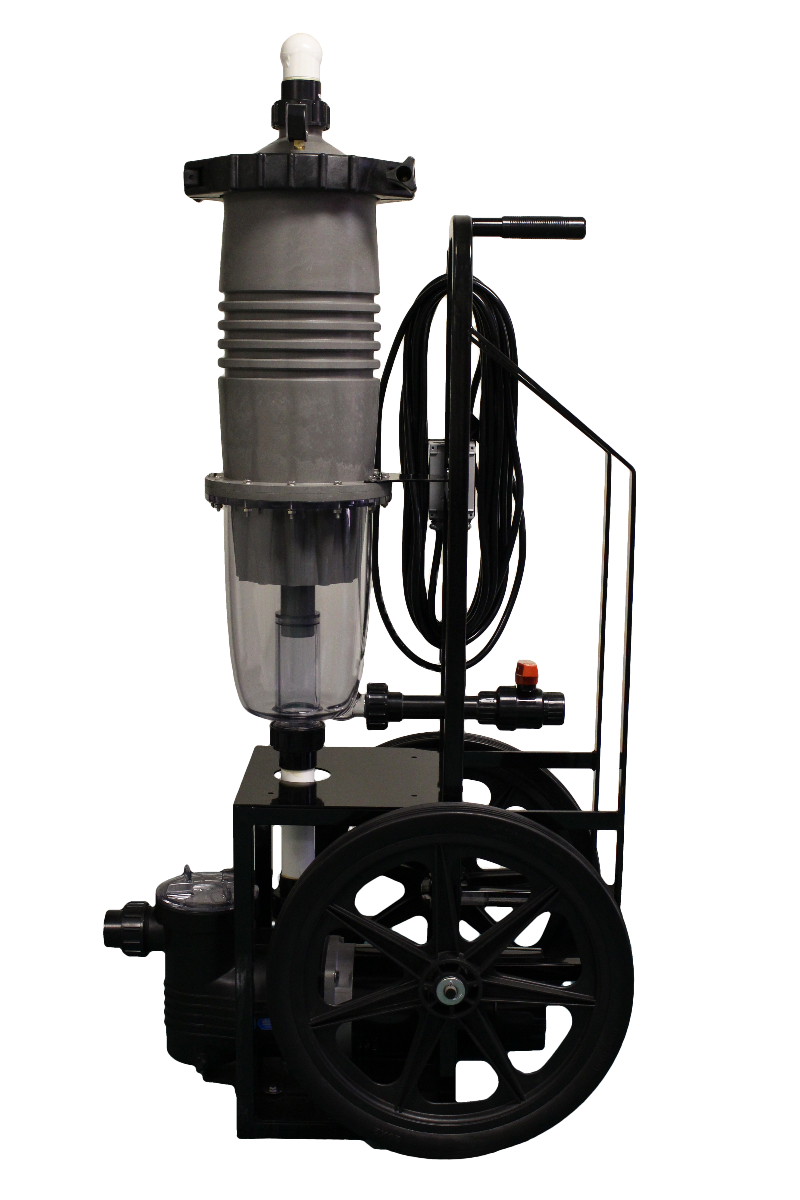Waterco Ultra-Vac cart with pump and MultiCyclone 12 Ultra