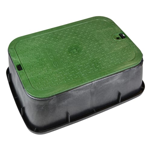 NDS 14" x 19" x 6" Standard Series Tapered Extension Box - Black Box / Green Cover, ICV