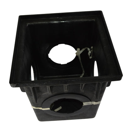 NDS 18" Black Square Catch Basin with 4 Openings