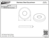 Perma-Cast PE-0015-S escutcheon, outside diameter reference view