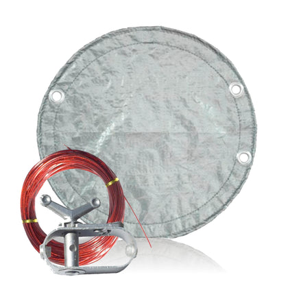 Pooltux AG Pool King Winter Cover 15x30-ft Oval Silver | 121934ASBL