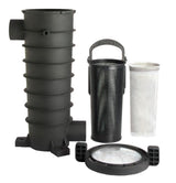 Paramount EDC debris canister showing the plastic debris basket