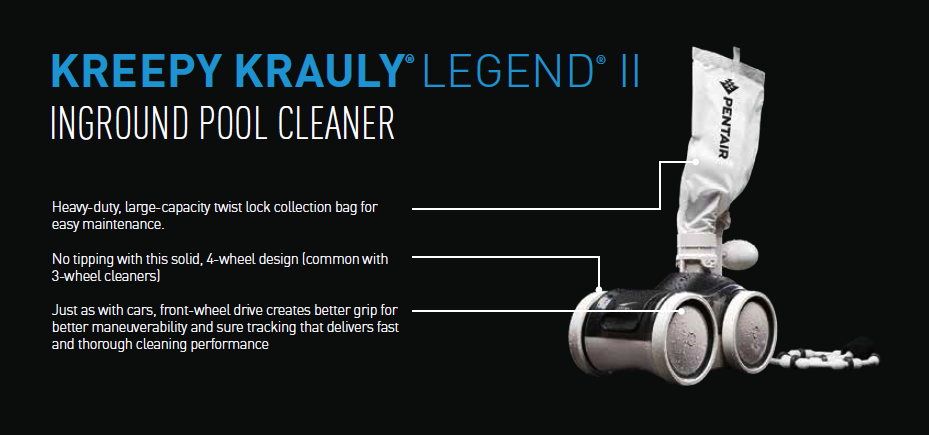 Pentair Letro Legend II LX5000G pressure side cleaner, side view