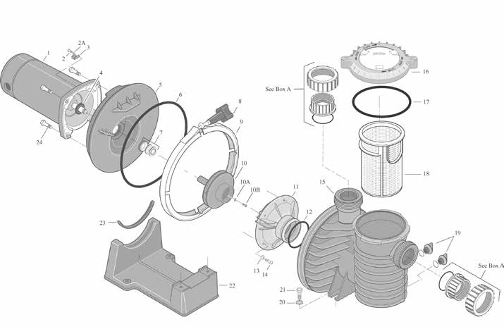 Sta-Rite Max-E-Pro Pump exploded parts diagram with numbered keys
