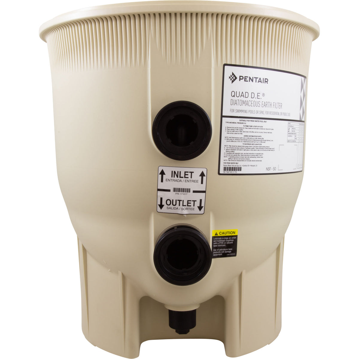 Pentair 195999 bottom tank assembly for Quad DE 100 sqft cartridge filter