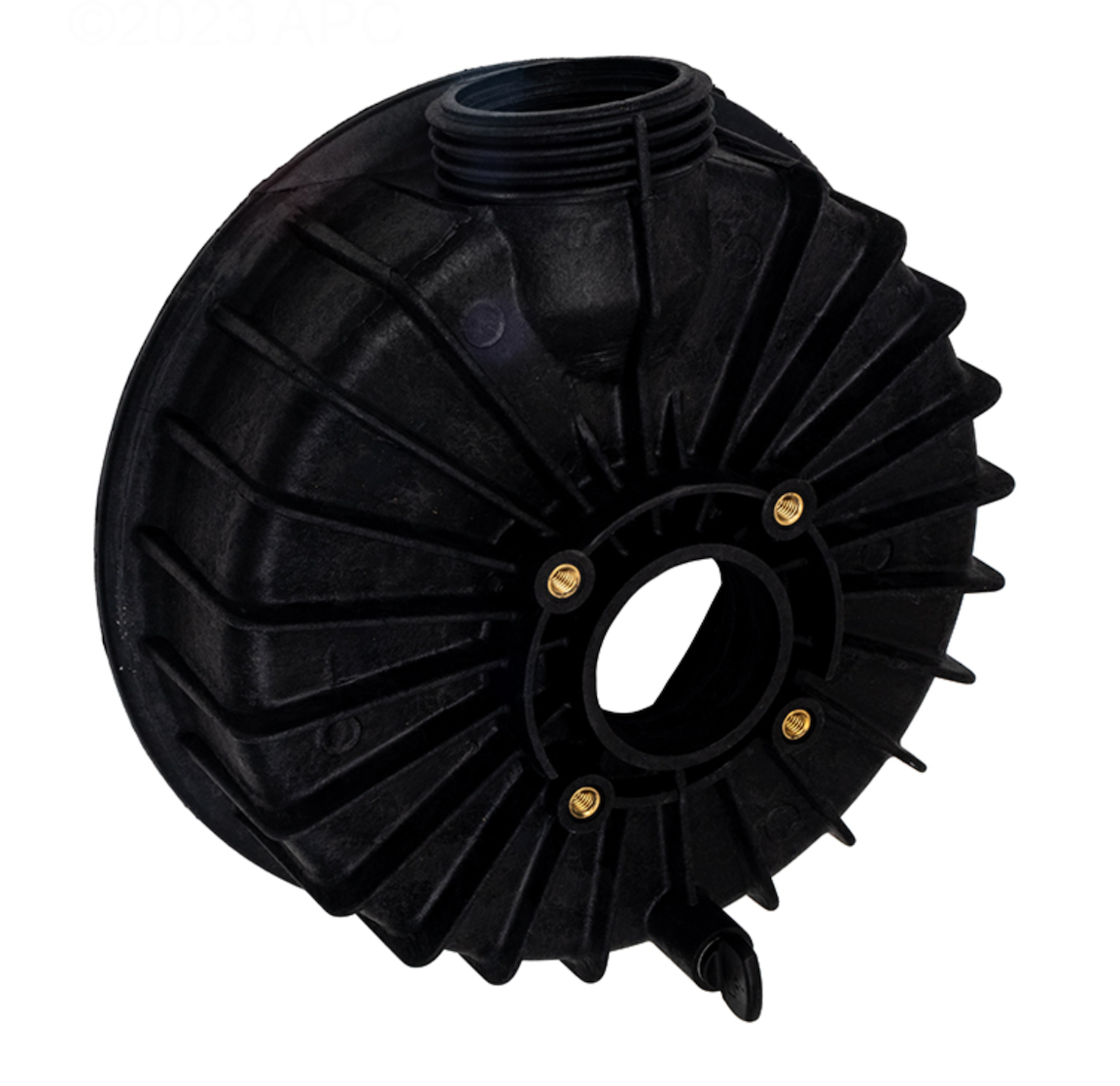 Pentair 355468Z Challenger front housing, black, slip suction, front view