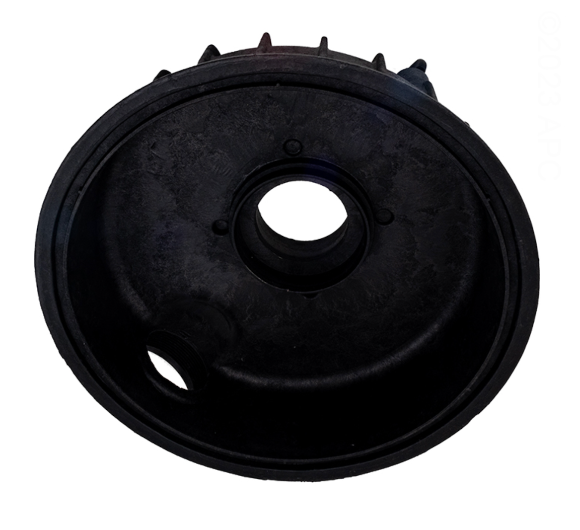 Pentair 355468Z Challenger front housing, angled view showing discharge port