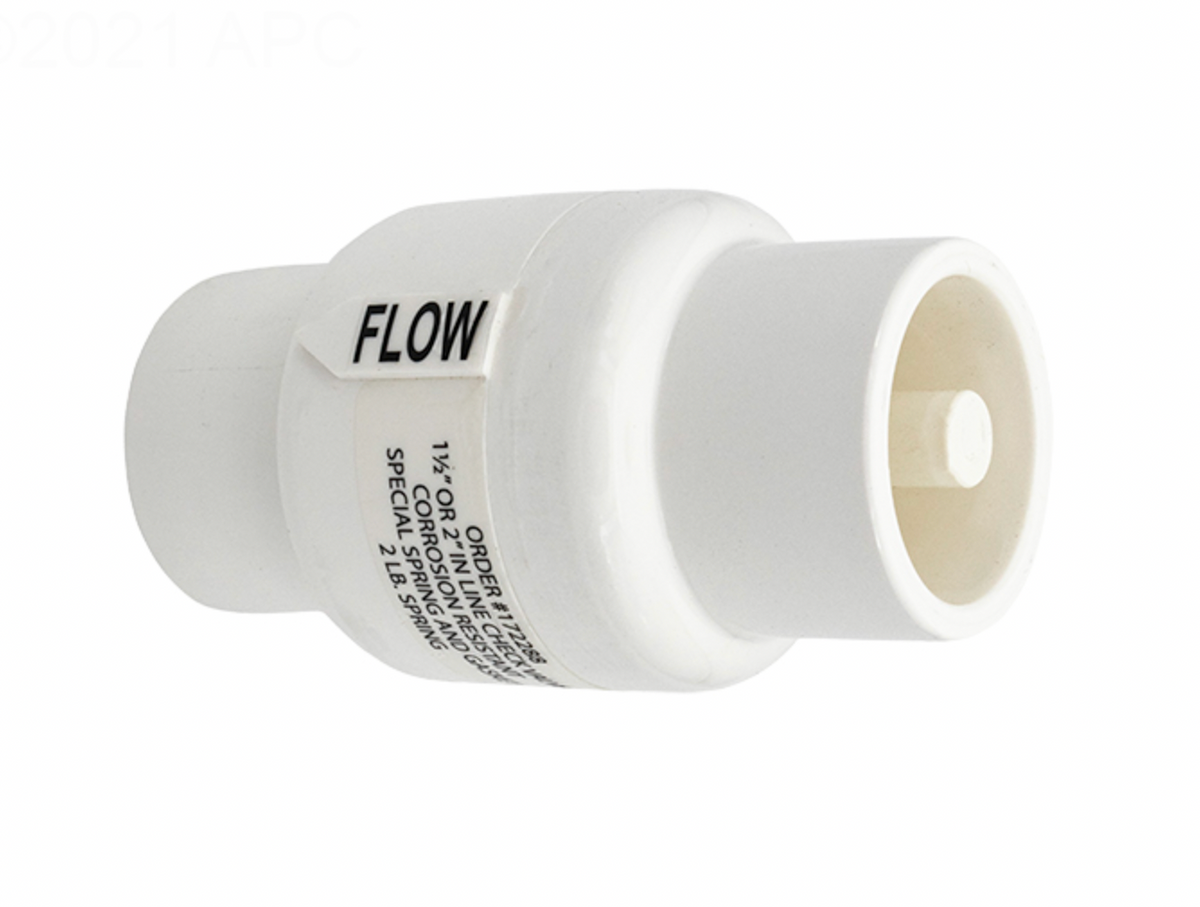Pentair Rainbow R172288 chemical resistant check valve, side view