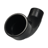 Aquamoto FullFlow black PVC plumbing installed on a pool equipment pad