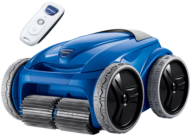 Polaris 9550 Sport 4WD robotic pool cleaner with motion sensing remote
