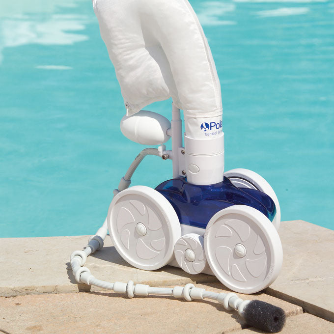 Polaris 280 pressure side pool cleaner, side view